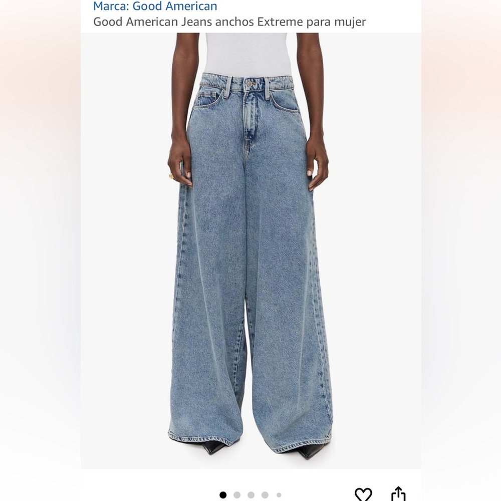 Good American Light Blue extra Flare Jeans - Picture 1 of 10